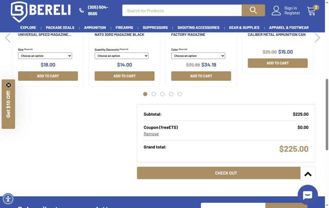 Bereli checkout page showing Bereli coupon code box | Screenshot taken by SimplyCodes community member on Aug 11, 2025