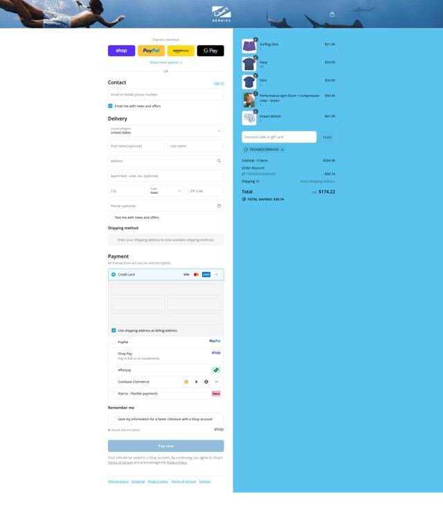 Bermies checkout page showing Bermies discount code box | Screenshot taken by SimplyCodes community member on Sep 14, 2025