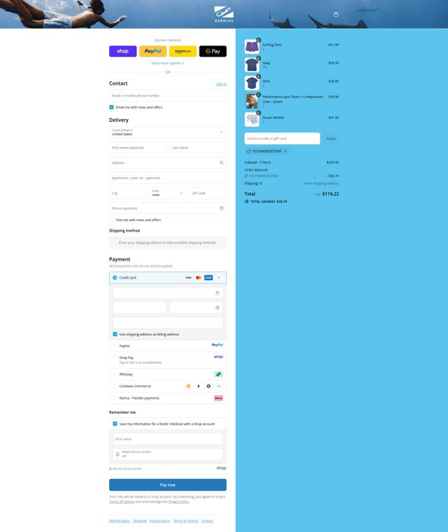 Bermies checkout page showing Bermies discount code box | Screenshot taken by SimplyCodes community member on Sep 14, 2025