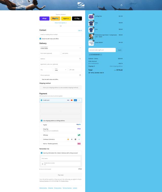 Bermies checkout page showing Bermies discount code box | Screenshot taken by SimplyCodes community member on Sep 14, 2025