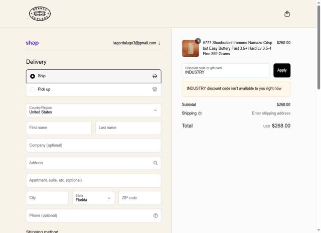 Bernal Cutlery checkout page showing Bernal Cutlery promo code box | Screenshot taken by SimplyCodes community member on Sep 2, 2025