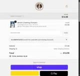 ELLIEBENTLEY20 coupon verification screenshot