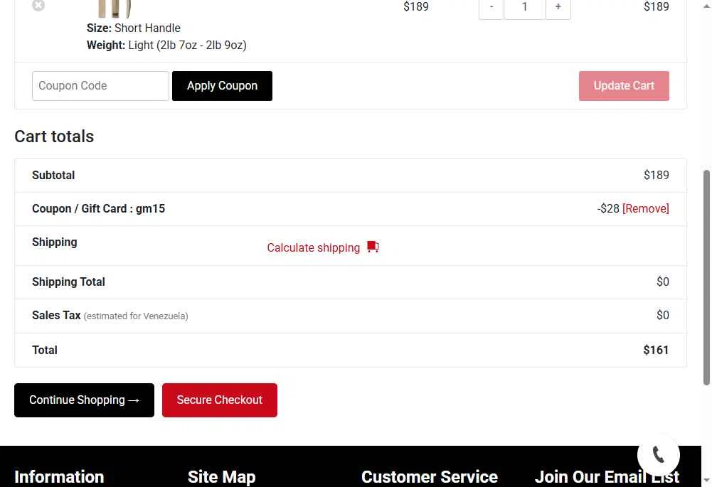 Best Cricket Store checkout page showing Best Cricket Store coupon code box | Screenshot taken by SimplyCodes community member on Nov 7, 2025