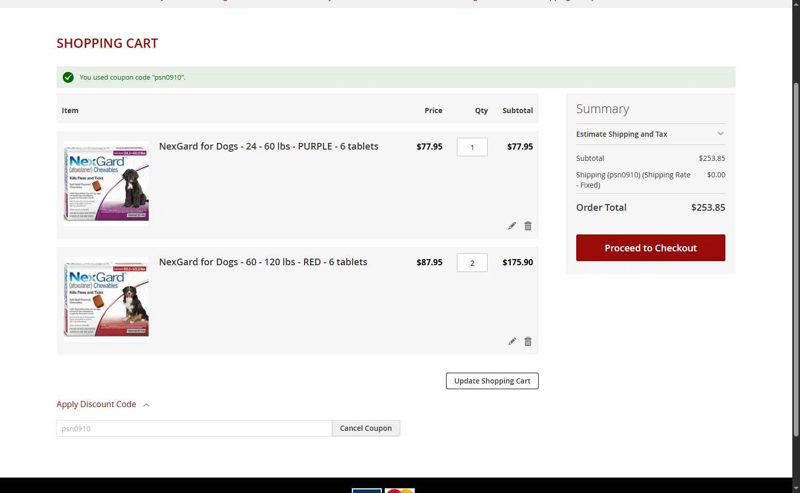 Best Deal Pet Supply checkout page showing Best Deal Pet Supply promo code box | Screenshot taken by SimplyCodes community member on Aug 12, 2025