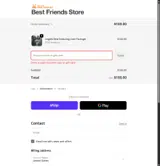 Best Friends Store coupon verification screenshot