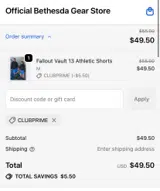 CLUBPRIME coupon verification screenshot