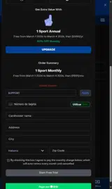 SUPPORT coupon verification screenshot