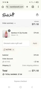 ACTIVE coupon verification screenshot
