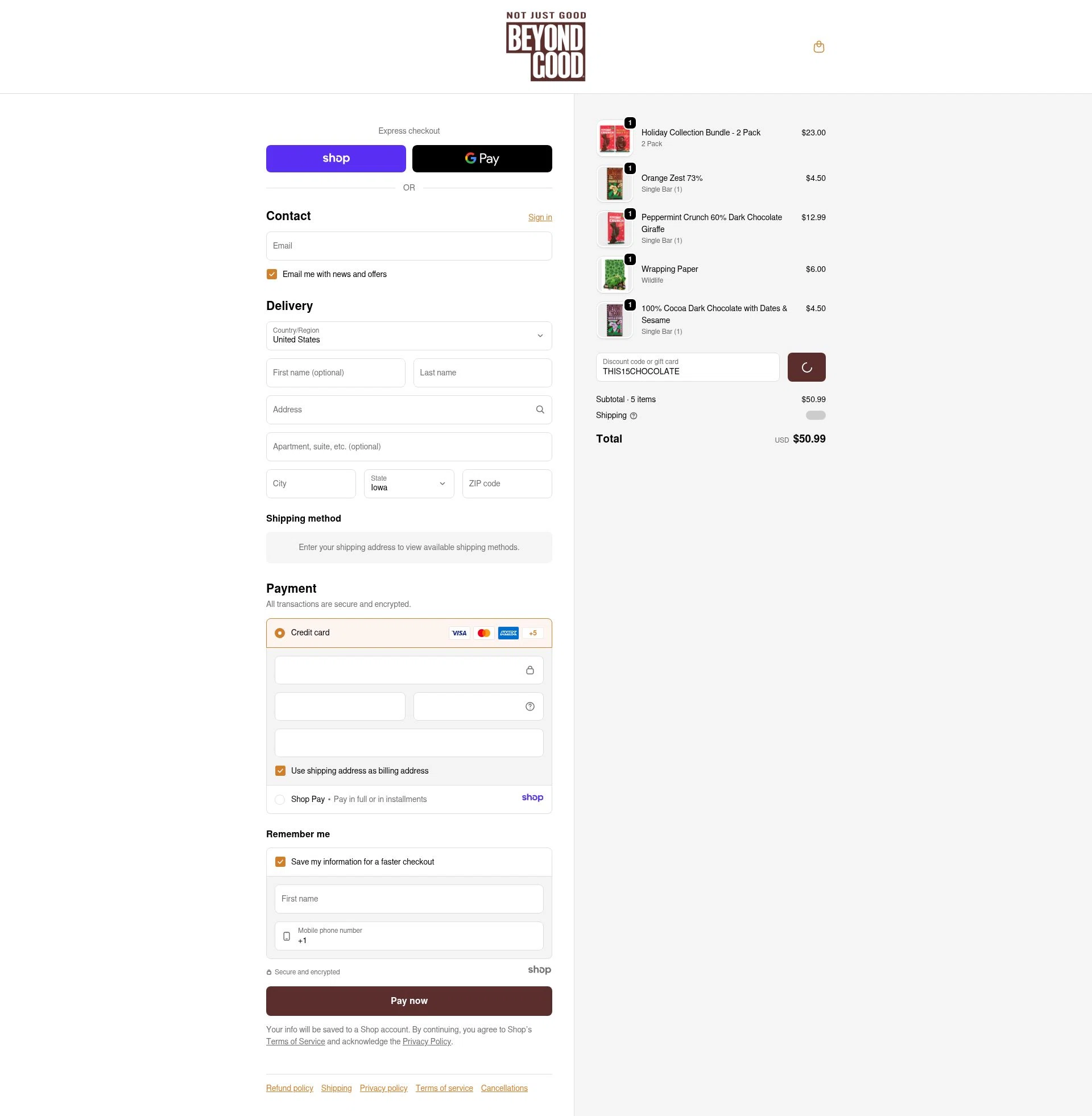 Beyond Good checkout page showing Beyond Good promo code box | Screenshot taken by SimplyCodes community member on Jan 4, 2026