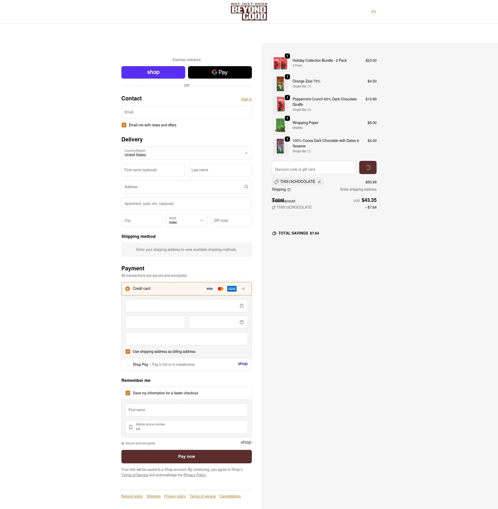 Beyond Good checkout page showing Beyond Good promo code box | Screenshot taken by SimplyCodes community member on Jan 9, 2026