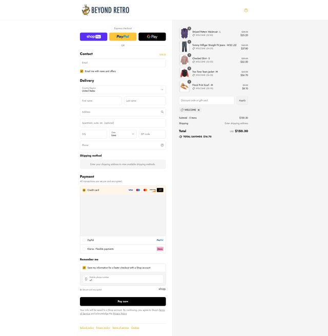 Beyond Retro checkout page showing Beyond Retro promo code box | Screenshot taken by SimplyCodes community member on Aug 23, 2025