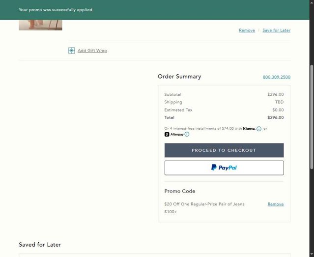 BHLDN checkout page showing BHLDN promo code box | Screenshot taken by SimplyCodes community member on May 17, 2025