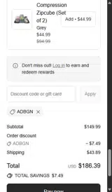 adbgn coupon verification screenshot