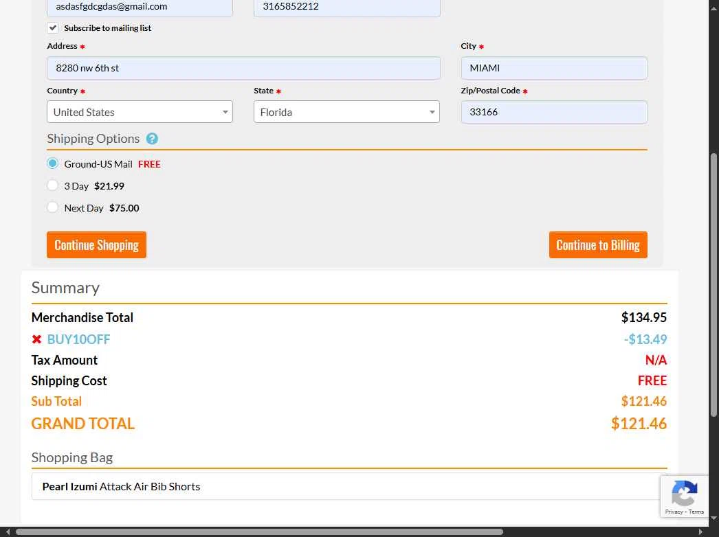 BicycleBuys.com checkout page showing BicycleBuys.com promo code box | Screenshot taken by SimplyCodes community member on Sep 28, 2025