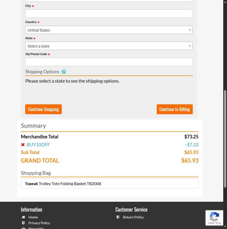 BicycleBuys.com checkout page showing BicycleBuys.com promo code box | Screenshot taken by SimplyCodes community member on May 21, 2025