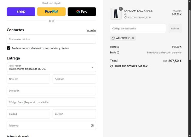 Biffi Boutique checkout page showing Biffi Boutique promo code box | Screenshot taken by SimplyCodes community member on Aug 13, 2025