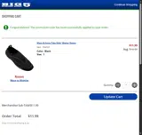 Big 5 Sporting Goods coupon verification screenshot