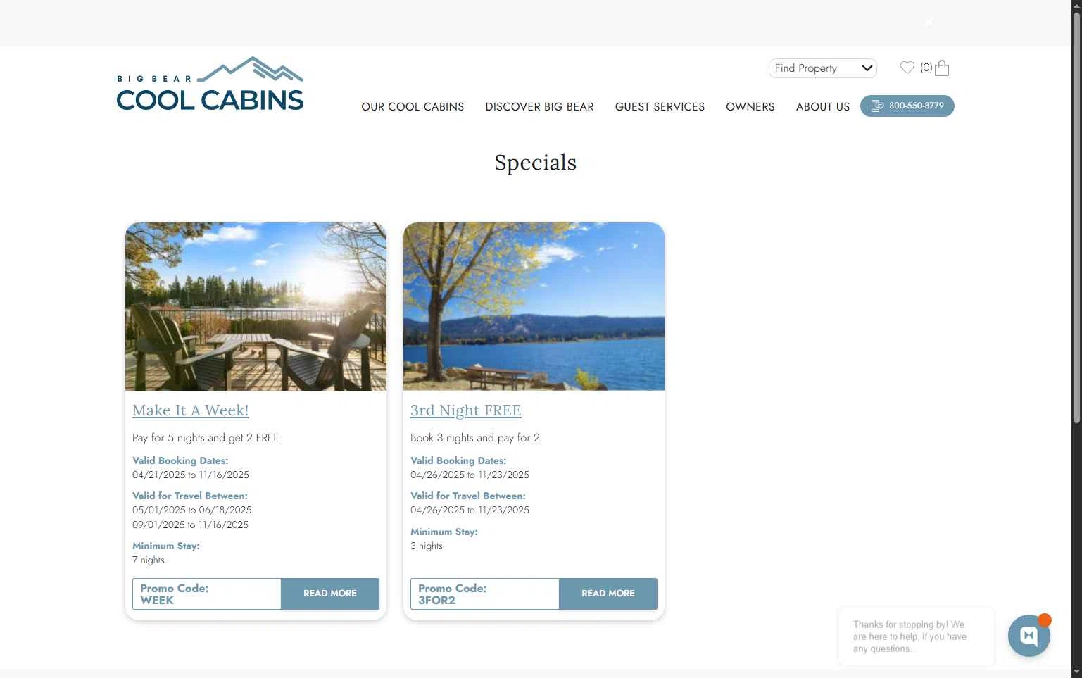 Big Bear Cool Cabins checkout page showing Big Bear Cool Cabins promo code box | Screenshot taken by SimplyCodes community member on Sep 3, 2025