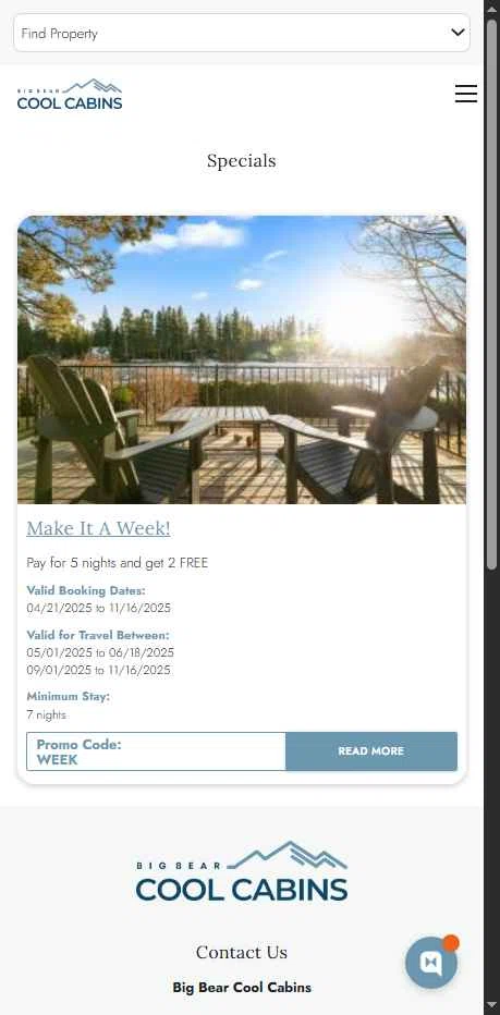 Big Bear Cool Cabins checkout page showing Big Bear Cool Cabins promo code box | Screenshot taken by SimplyCodes community member on Oct 3, 2025