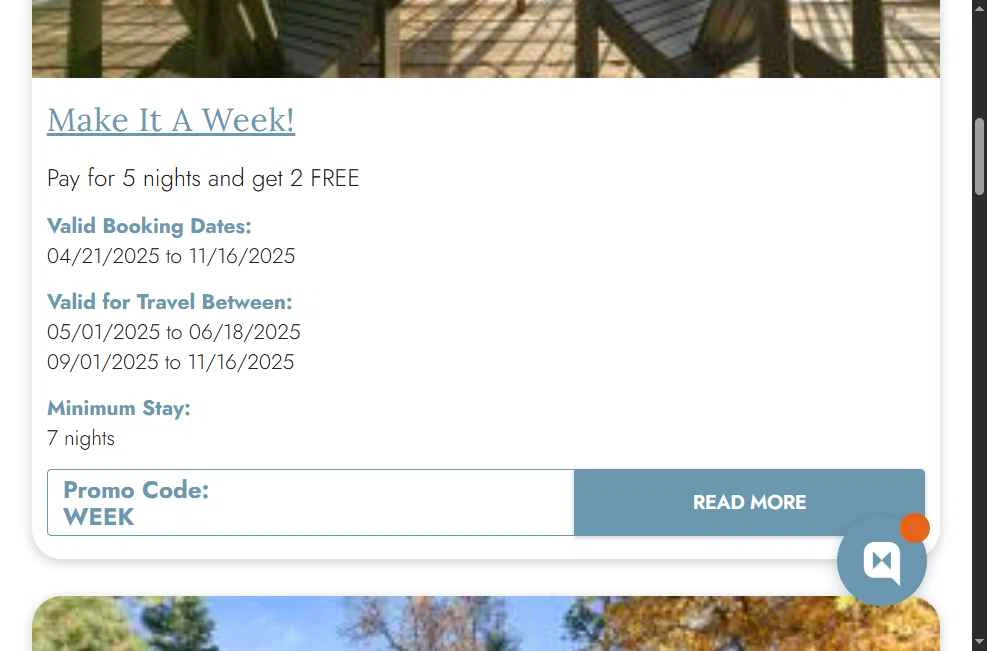 Big Bear Cool Cabins checkout page showing Big Bear Cool Cabins promo code box | Screenshot taken by SimplyCodes community member on Jun 29, 2025