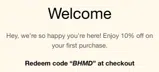 BHMD coupon verification screenshot