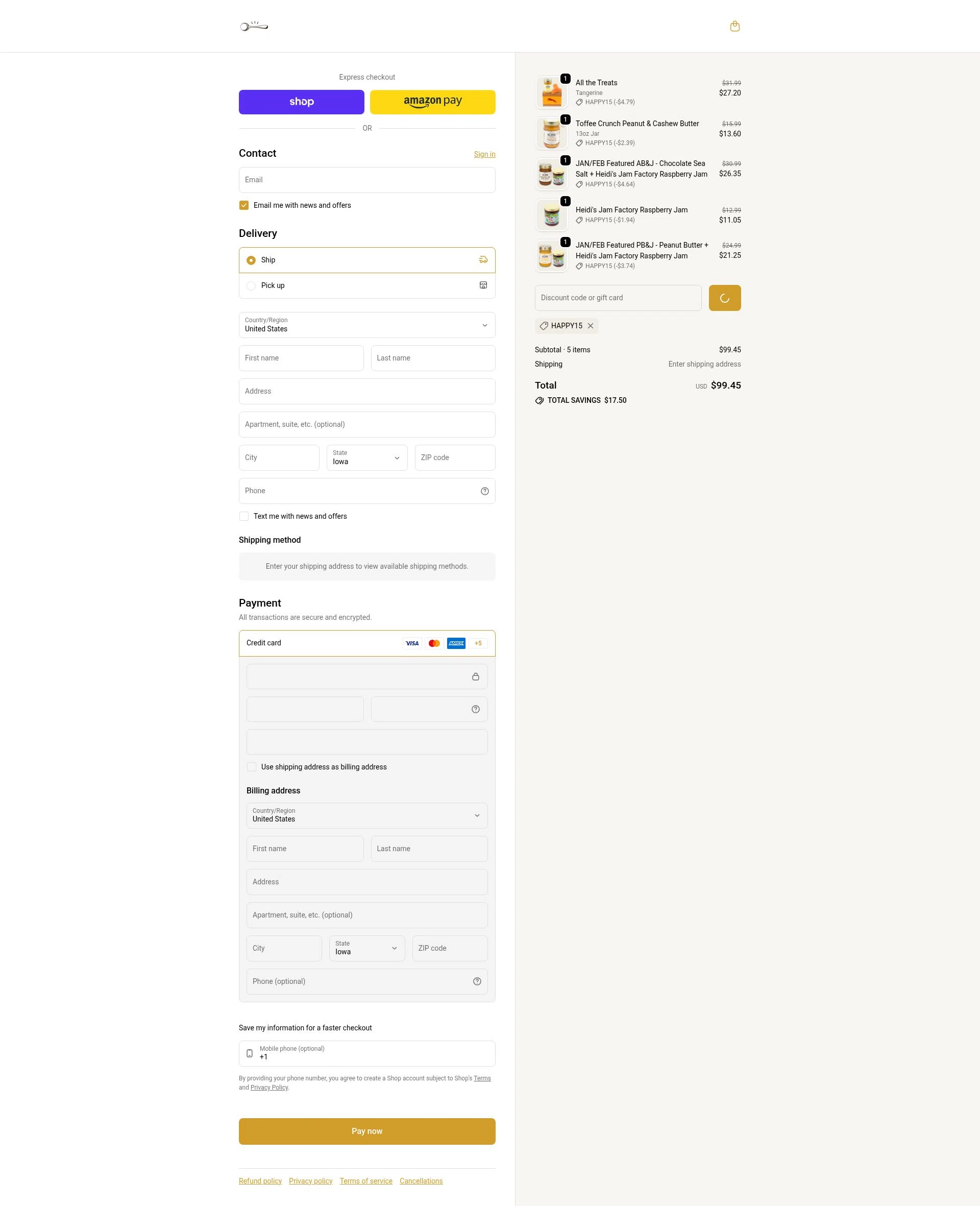 Big Spoon Roasters checkout page showing Big Spoon Roasters discount code box | Screenshot taken by SimplyCodes community member on Feb 5, 2026