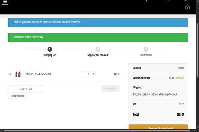 Big Tex Ordnance checkout page showing Big Tex Ordnance coupon code box | Screenshot taken by SimplyCodes community member on Sep 12, 2025