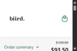 Biird coupon verification screenshot