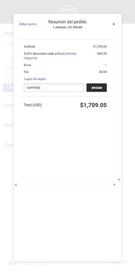 Bike Attack checkout page showing Bike Attack promo code box | Screenshot taken by SimplyCodes community member on Jun 5, 2025