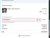 FREESHIPPING coupon verification screenshot