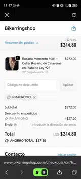 IRMAPROMO coupon verification screenshot