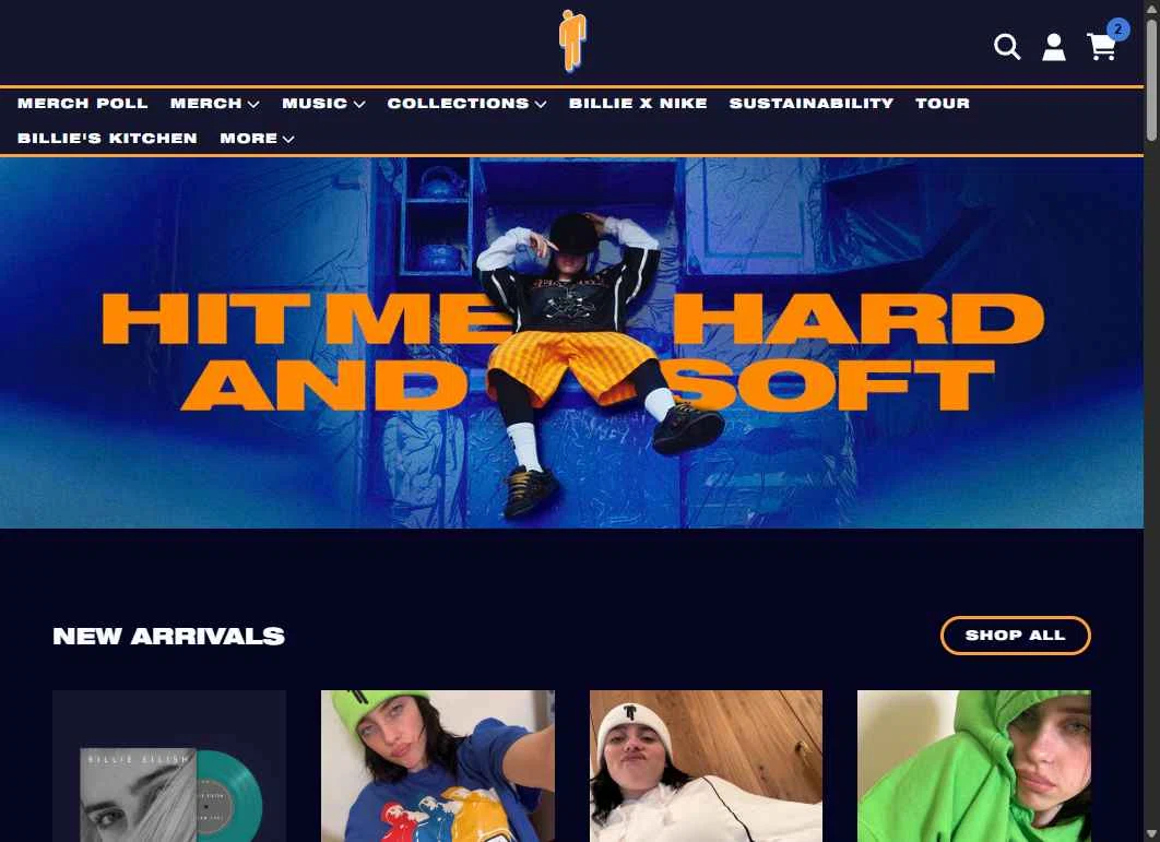 Billie Eilish checkout page showing Billie Eilish discount code box | Screenshot taken by SimplyCodes community member on Sep 26, 2025