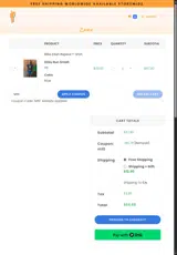 Billie Eilish Merch coupon verification screenshot