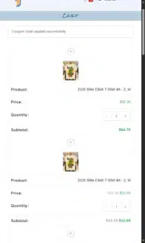 Billie Eilish Merch coupon verification screenshot