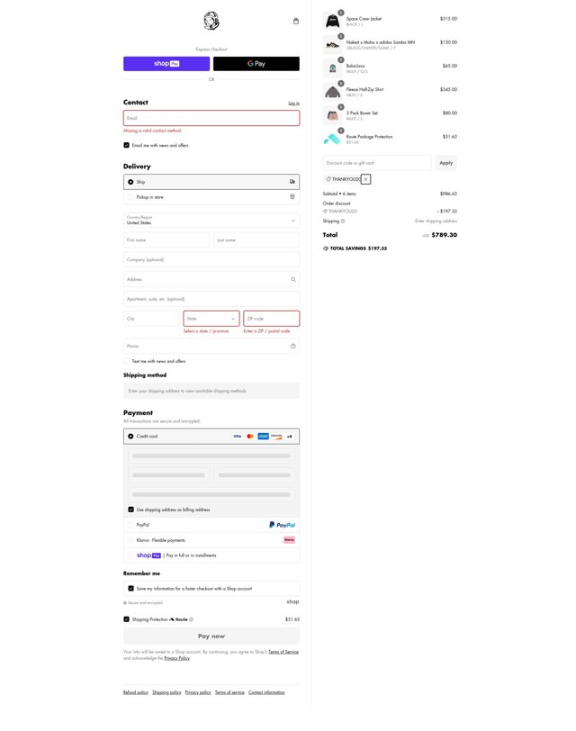 Billionaire Boys Club checkout page showing Billionaire Boys Club discount code box | Screenshot taken by SimplyCodes community member on Dec 18, 2024