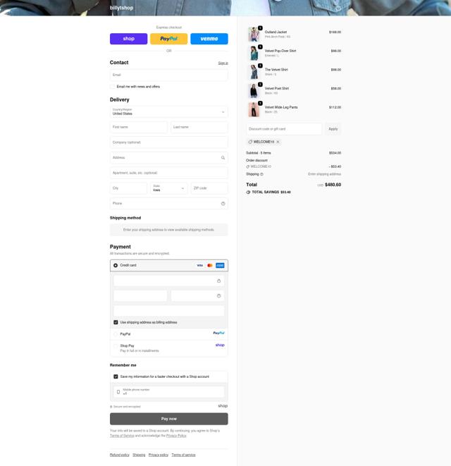 Billy T checkout page showing Billy T promo code box | Screenshot taken by SimplyCodes community member on Sep 20, 2025