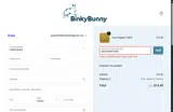 Binkybunny coupon verification screenshot