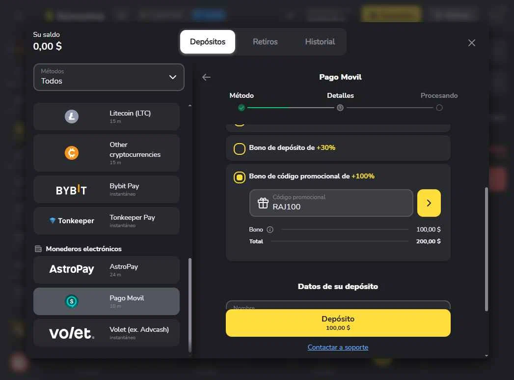 Binomo checkout page showing Binomo promo code box | Screenshot taken by SimplyCodes community member on Nov 3, 2025