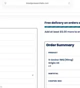 Bio Edge Peptides coupon verification screenshot