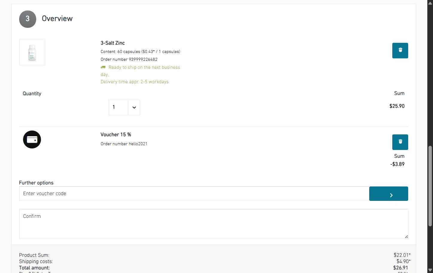 Biogena checkout page showing Biogena promo code box | Screenshot taken by SimplyCodes community member on Jun 30, 2025