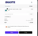 BIOLYTE coupon verification screenshot