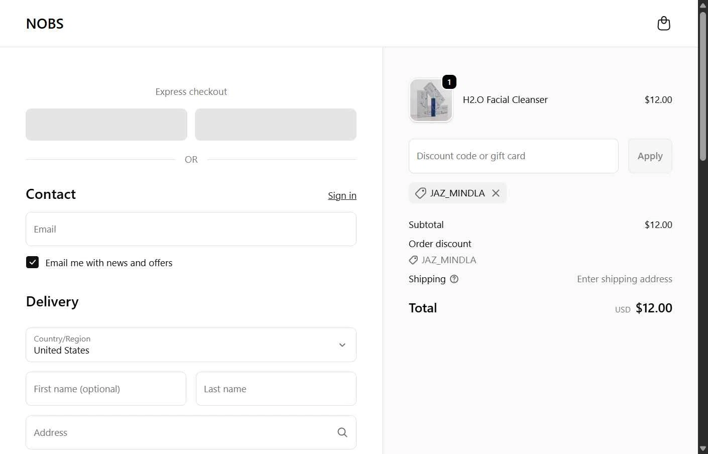 Biöm checkout page showing Biöm promo code box | Screenshot taken by SimplyCodes community member on Jan 8, 2026
