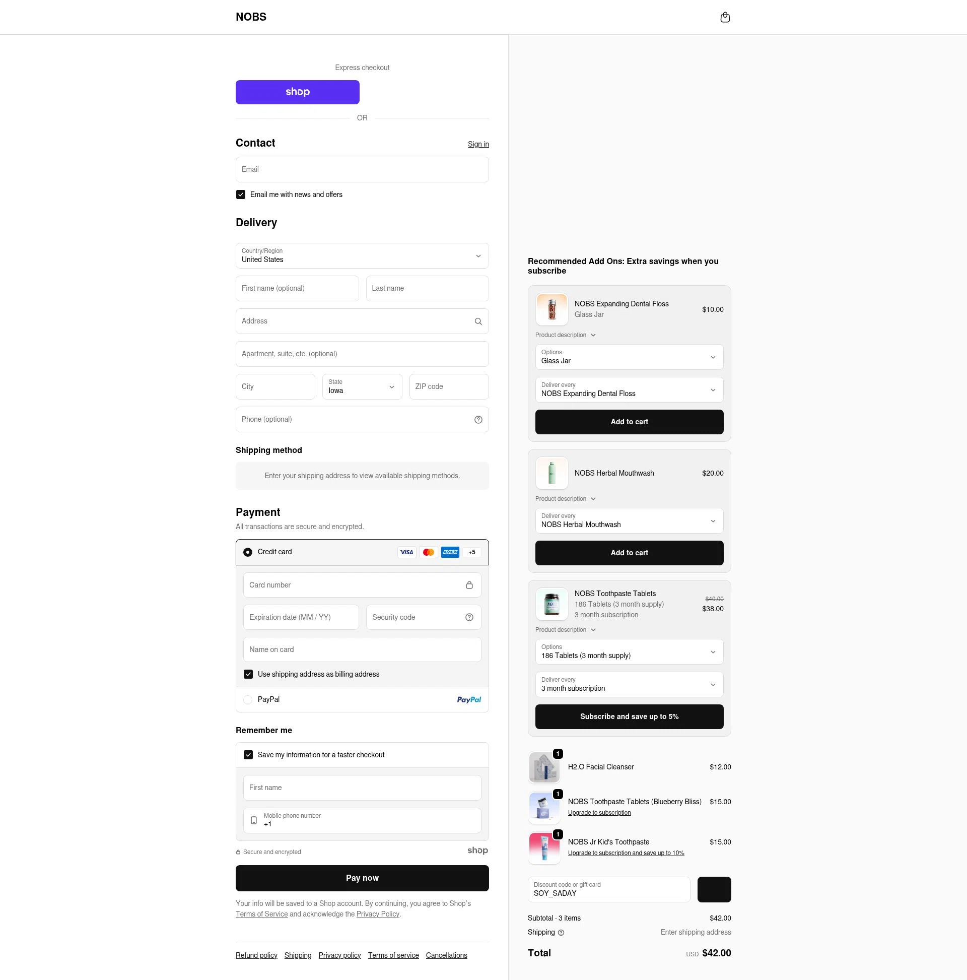 Biöm checkout page showing Biöm promo code box | Screenshot taken by SimplyCodes community member on Jan 6, 2026
