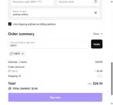 Birdie Bean coupon verification screenshot