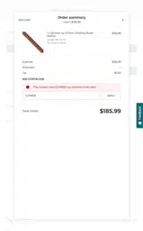 Bishop Company coupon verification screenshot