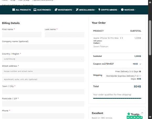 Bitcrypto Market checkout page showing Bitcrypto Market promo code box | Screenshot taken by SimplyCodes community member on Jan 13, 2026