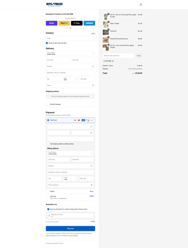 Bits and Pieces checkout page showing Bits and Pieces coupon code box | Screenshot taken by SimplyCodes community member on Sep 3, 2025