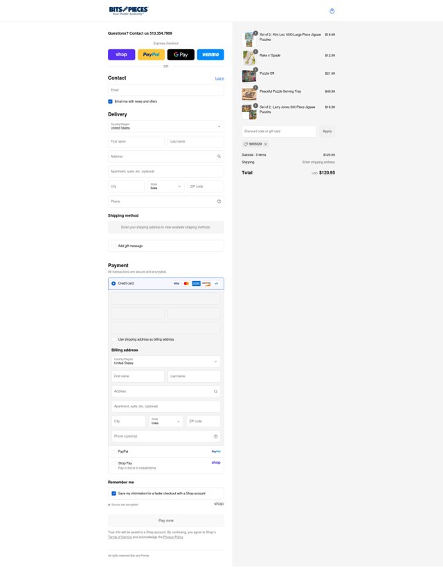 Bits and Pieces checkout page showing Bits and Pieces coupon code box | Screenshot taken by SimplyCodes community member on Sep 3, 2025