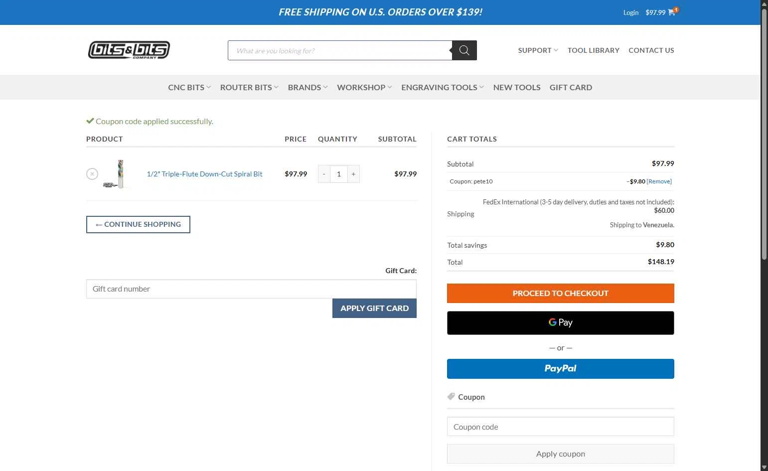 Bits & Bits Company checkout page showing Bits & Bits Company promo code box | Screenshot taken by SimplyCodes community member on Dec 27, 2025