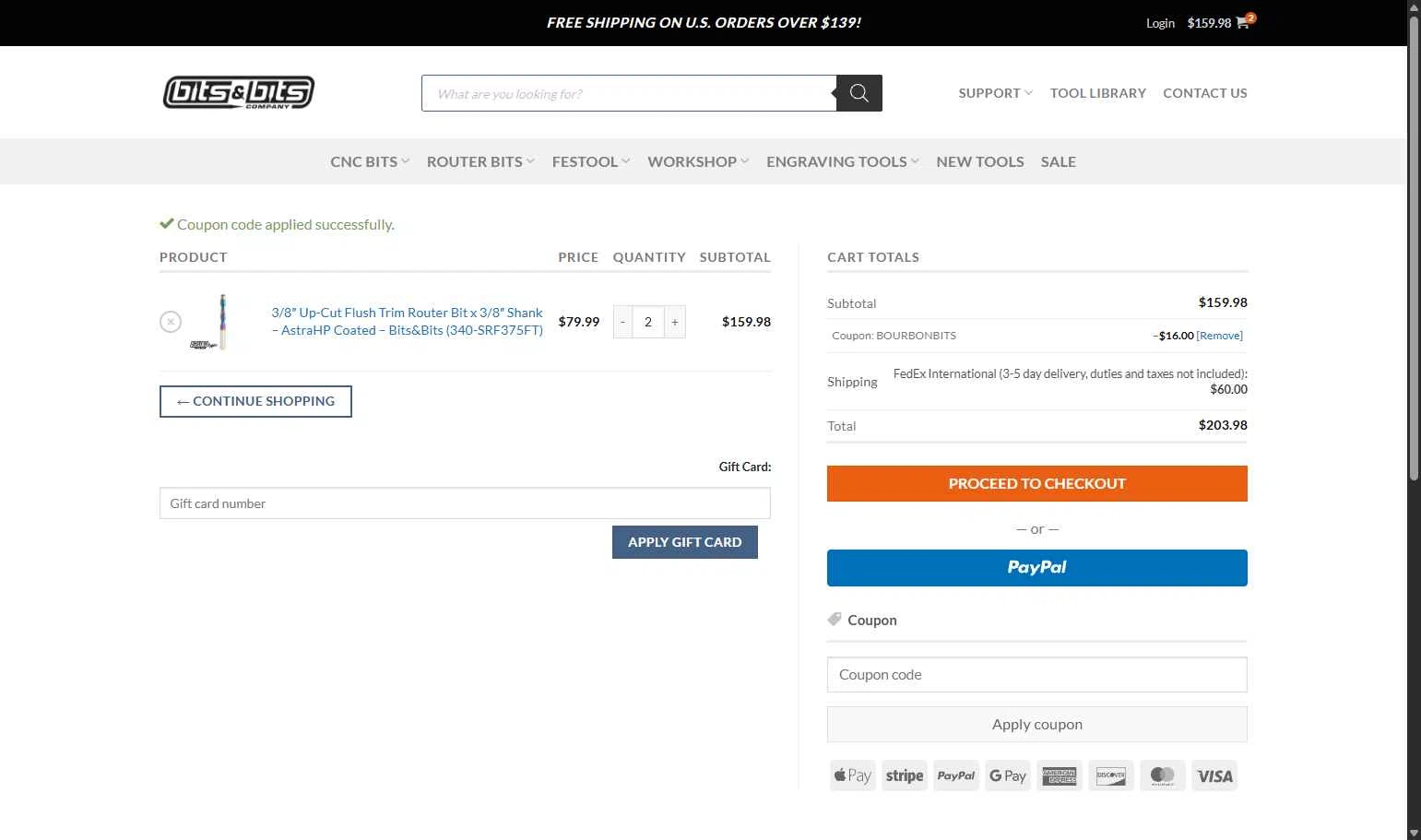 Bits & Bits Company checkout page showing Bits & Bits Company promo code box | Screenshot taken by SimplyCodes community member on Jul 3, 2025